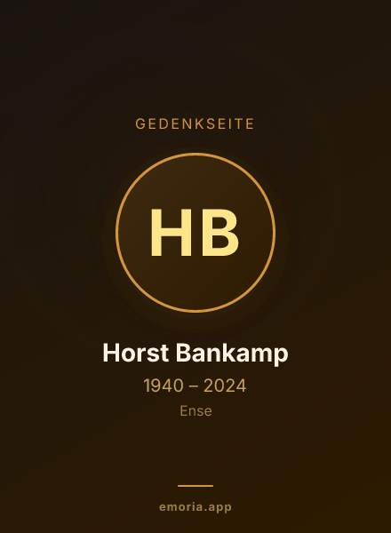 Gedenkportrait von Horst Bankamp