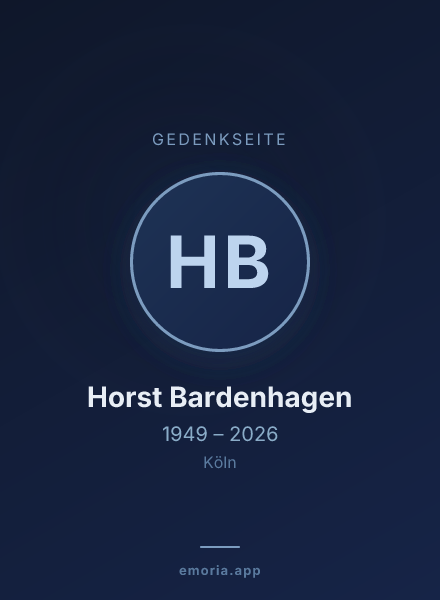 Gedenkportrait von Horst Bardenhagen