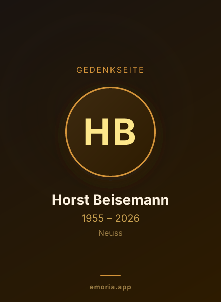 Gedenkportrait von Horst Beisemann