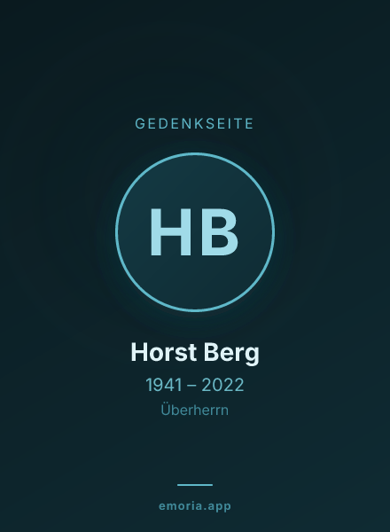 Gedenkportrait von Horst Berg