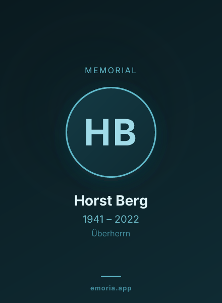 Memorial portrait of Horst Berg