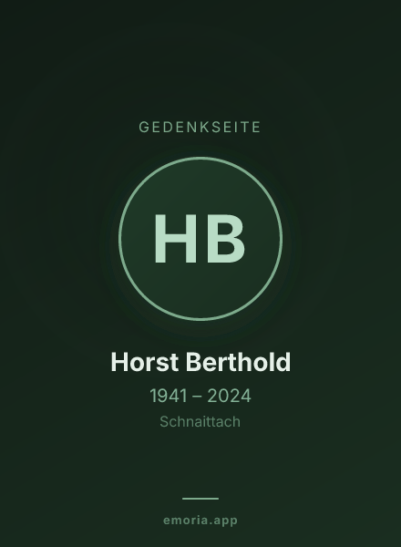 Gedenkportrait von Horst Berthold