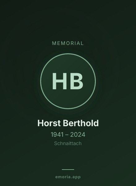 Memorial portrait of Horst Berthold