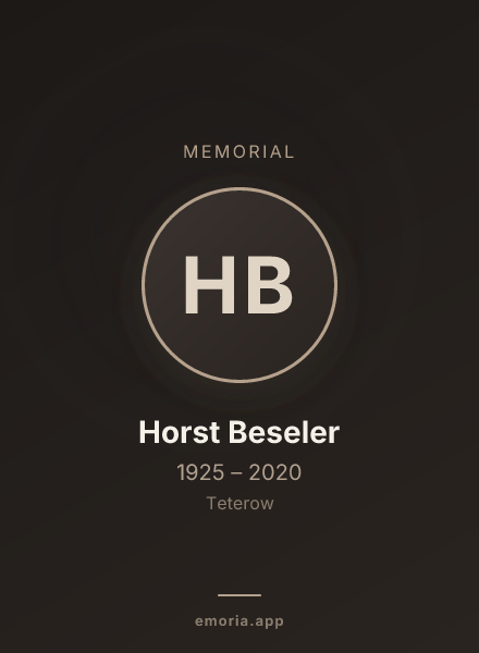 Memorial portrait of Horst Beseler