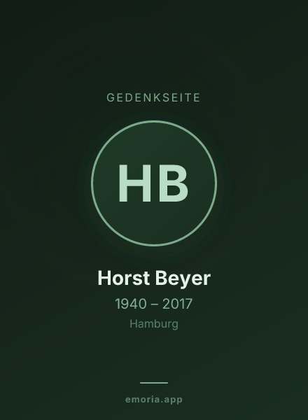 Gedenkportrait von Horst Beyer