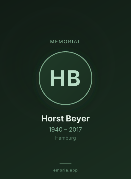 Memorial portrait of Horst Beyer