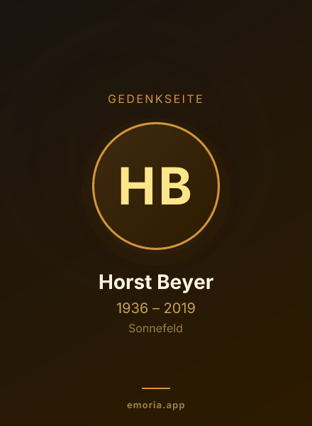 Gedenkportrait von Horst Beyer