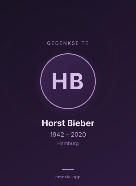 Gedenkportrait von Horst Bieber