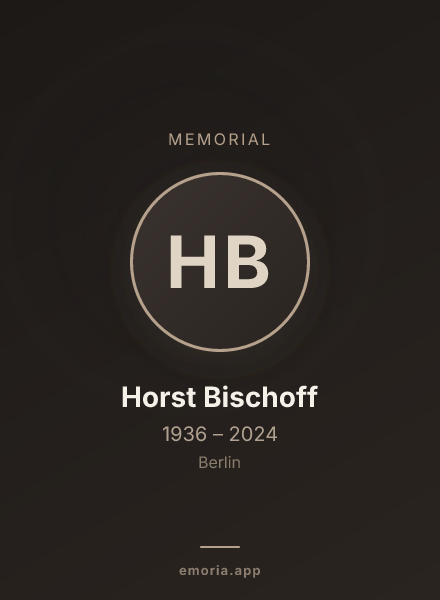 Memorial portrait of Horst Bischoff