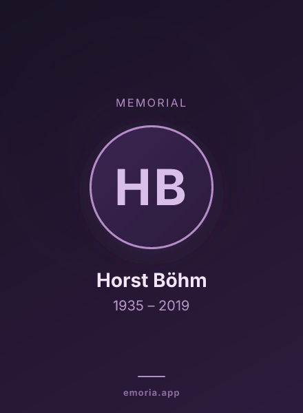 Memorial portrait of Horst Böhm