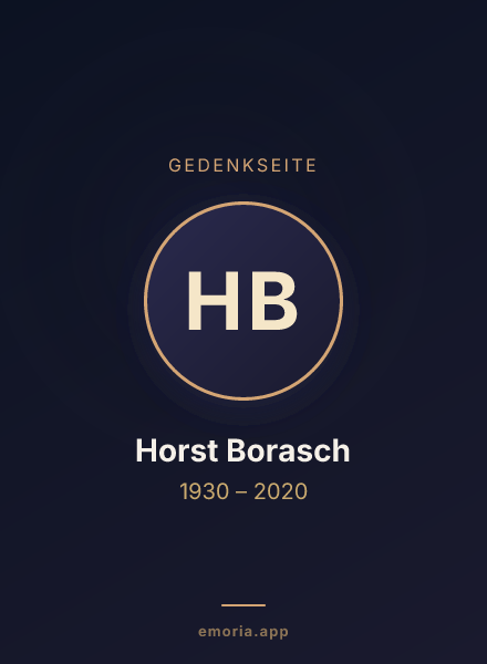Gedenkportrait von Horst Borasch