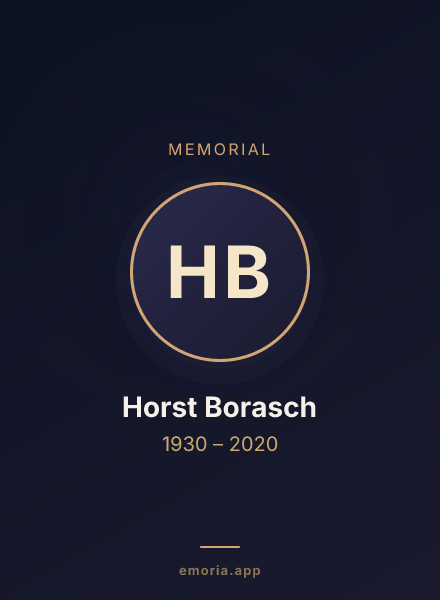 Memorial portrait of Horst Borasch