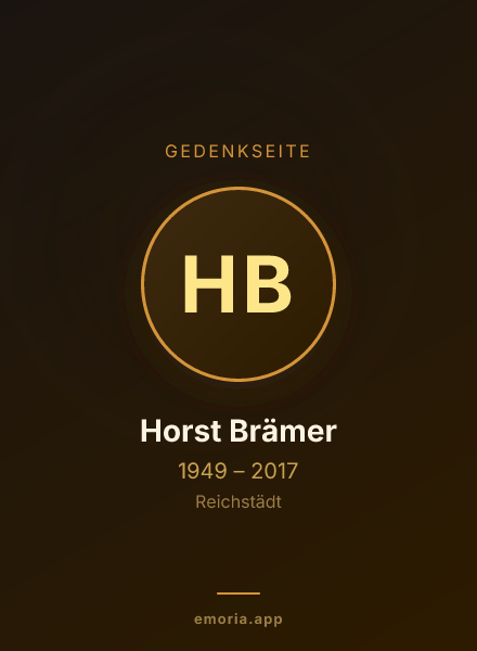 Gedenkportrait von Horst Brämer