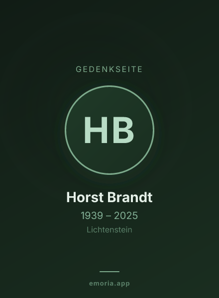Gedenkportrait von Horst Brandt