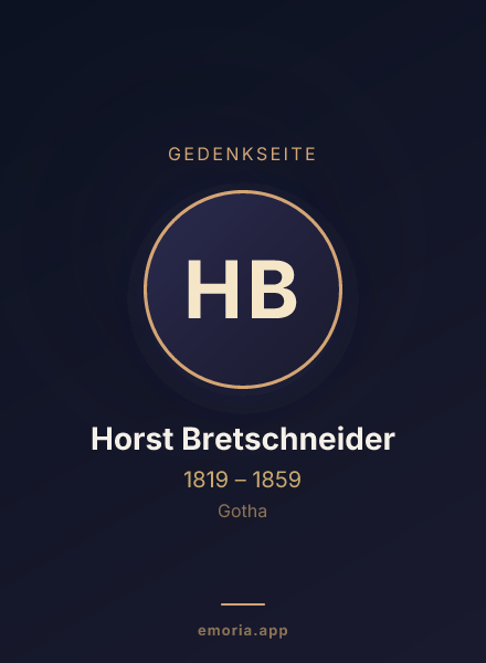 Gedenkportrait von Horst Bretschneider