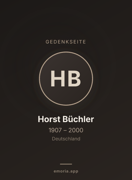 Gedenkportrait von Horst Büchler
