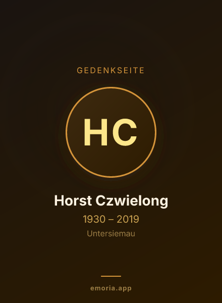 Gedenkportrait von Horst Czwielong