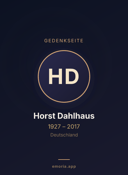 Gedenkportrait von Horst Dahlhaus