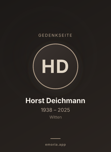 Gedenkportrait von Horst Deichmann