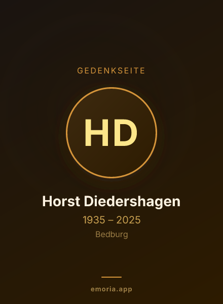 Gedenkportrait von Horst Diedershagen