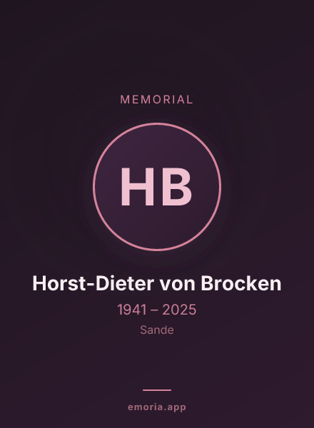 Memorial portrait of Horst-Dieter von Brocken