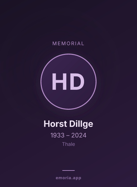 Memorial portrait of Horst Dillge