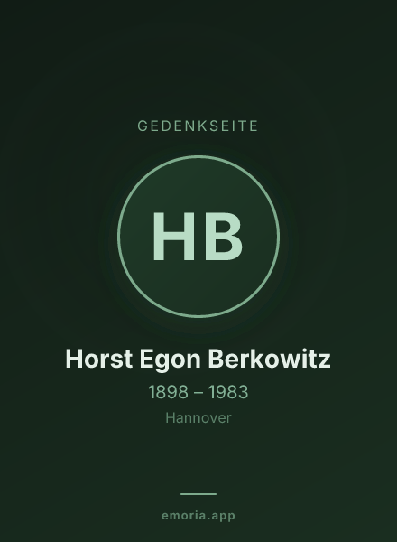 Gedenkportrait von Horst Egon Berkowitz