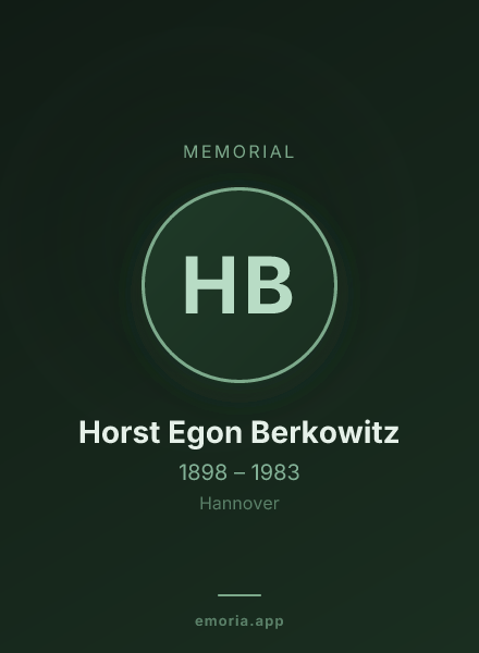 Memorial portrait of Horst Egon Berkowitz