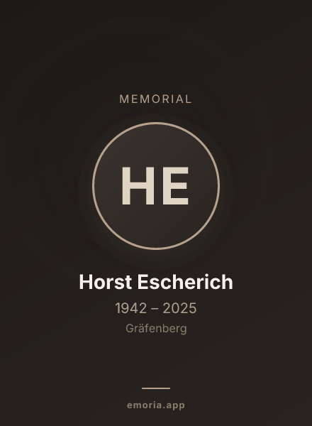 Memorial portrait of Horst Escherich