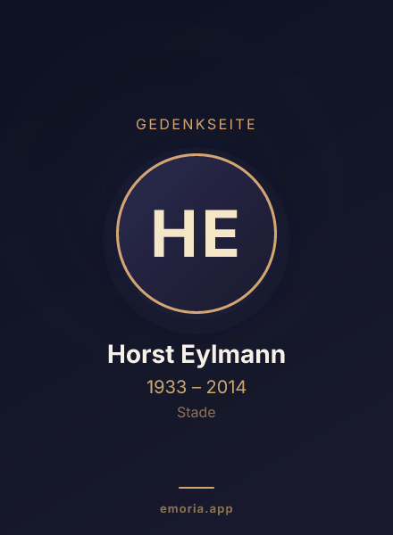 Gedenkportrait von Horst Eylmann