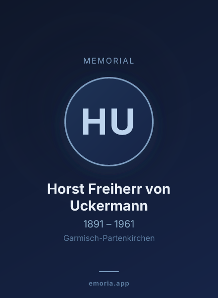 Memorial portrait of Horst Freiherr von Uckermann