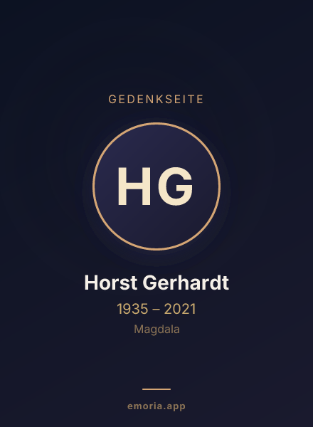 Gedenkportrait von Horst Gerhardt