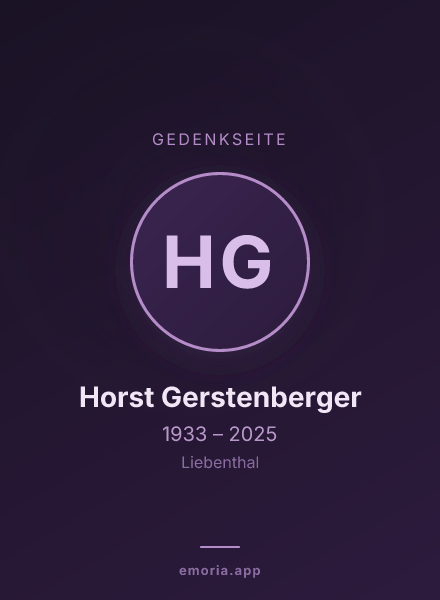 Gedenkportrait von Horst Gerstenberger