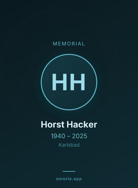 Memorial portrait of Horst Hacker