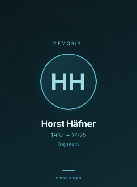 Memorial portrait of Horst Häfner