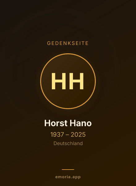 Gedenkportrait von Horst Hano