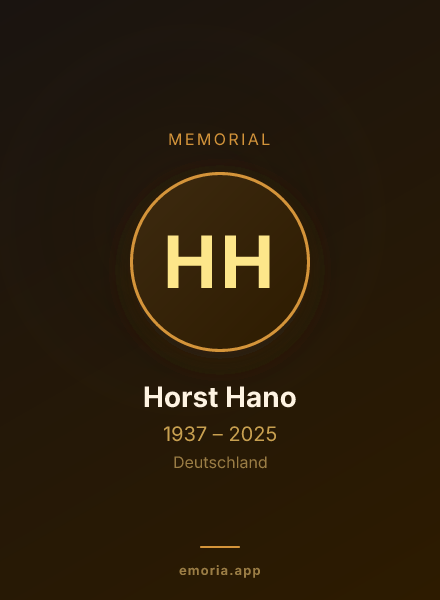Memorial portrait of Horst Hano
