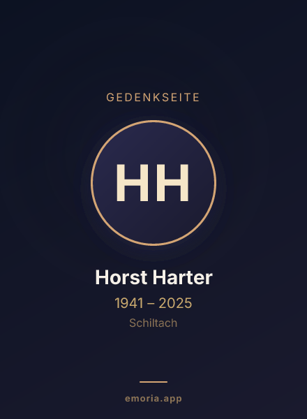 Gedenkportrait von Horst Harter