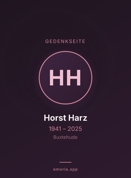 Gedenkportrait von Horst Harz