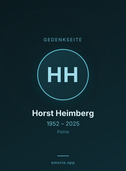 Gedenkportrait von Horst Heimberg