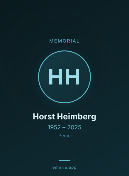 Memorial portrait of Horst Heimberg