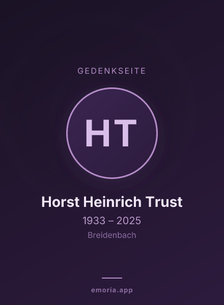 Gedenkportrait von Horst Heinrich Trust