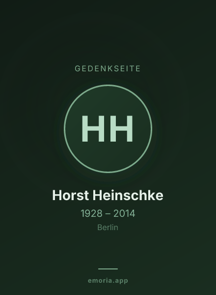 Gedenkportrait von Horst Heinschke