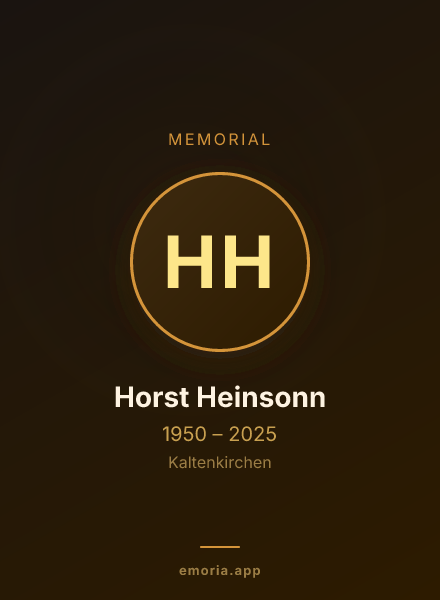 Memorial portrait of Horst Heinsonn
