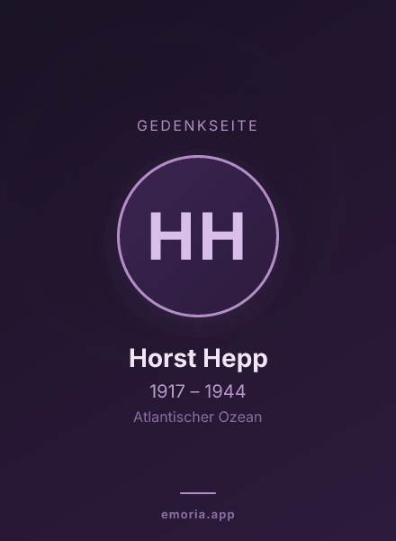 Gedenkportrait von Horst Hepp