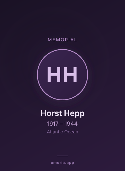 Memorial portrait of Horst Hepp