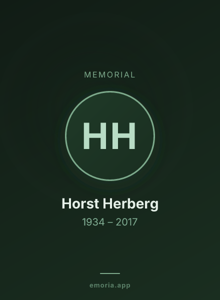 Memorial portrait of Horst Herberg
