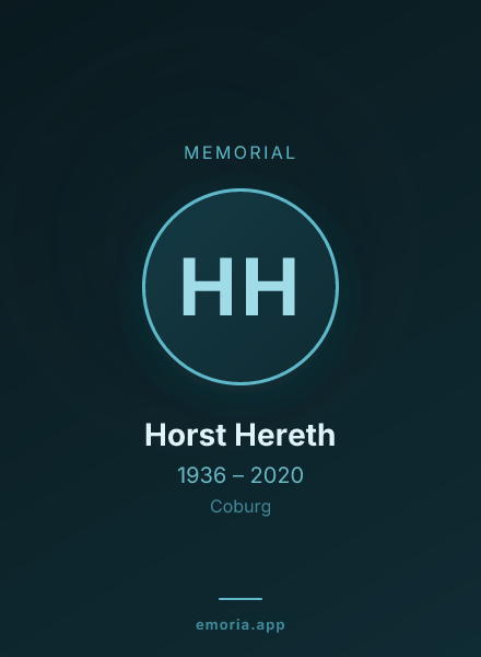 Memorial portrait of Horst Hereth