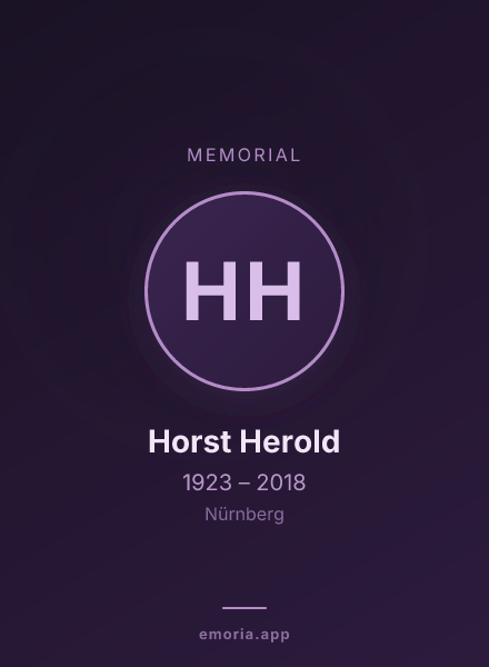 Memorial portrait of Horst Herold