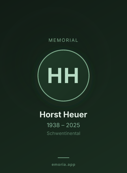 Memorial portrait of Horst Heuer